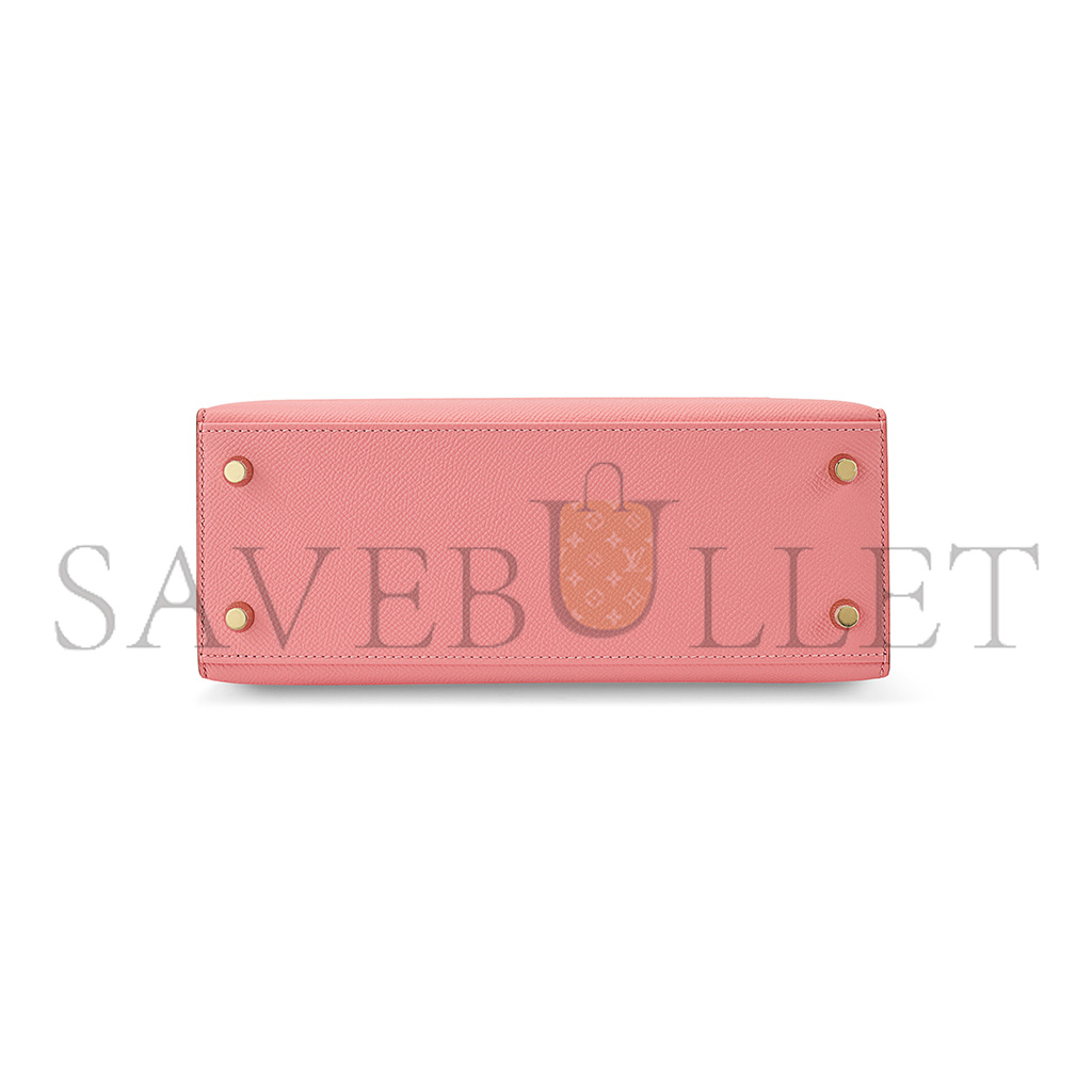HERMÈS MASTER SHAKE POWDER EPSOM LEATHER SELLIER KELLY 28 WITH GOLD HARDWARE (28*22*10cm)